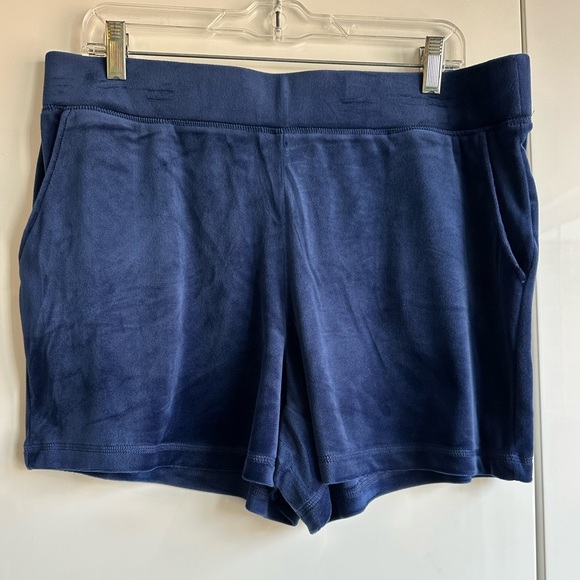 Juicy Couture Velour Set Womens XL Short Sleeve Hoodie Shorts Bling Blue NWT Y2K - Picture 8 of 12